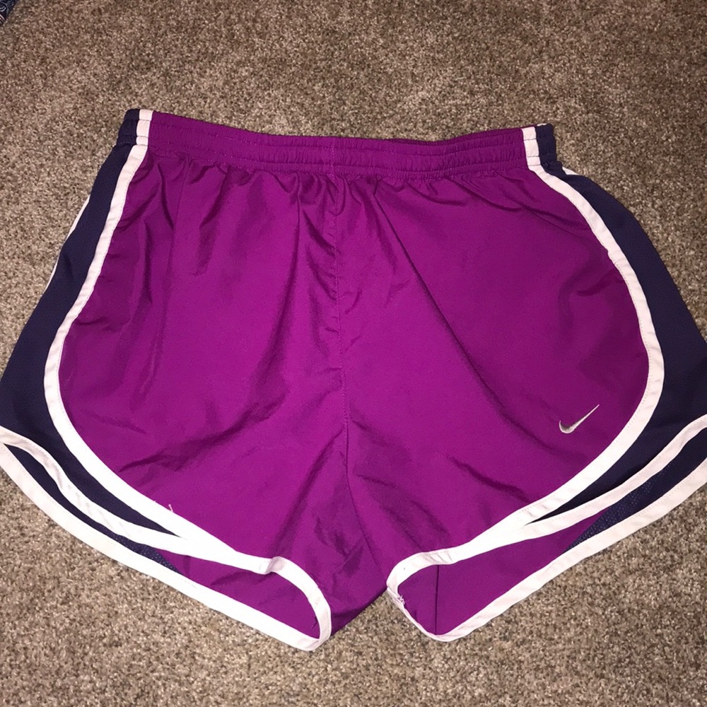 purple nike running shorts